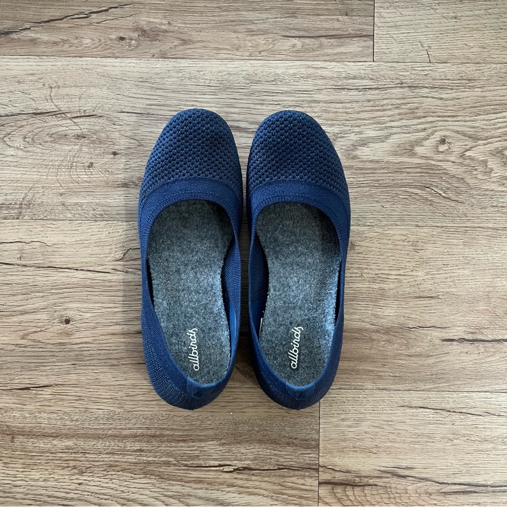 Allbirds Womens Flats Navy Wool Tree Breezers Size 7.5